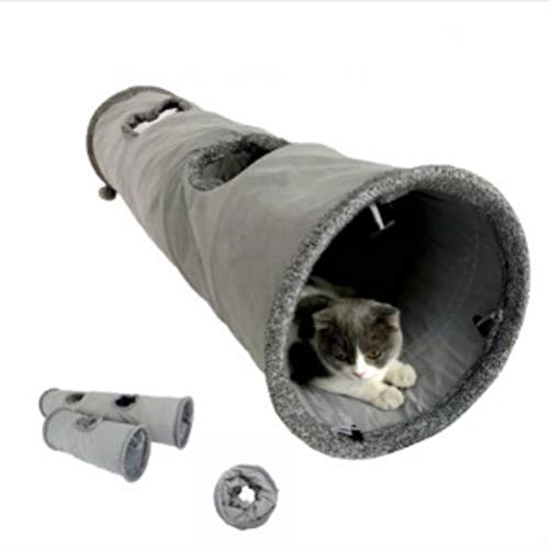 BSDIHRIWEJFHSIE Zusammenklappbare Katzentunnel Kätzchen Spielröhre für große Katzen Hunde Hasen mit Ball Spaß Katzenspielzeug 2 Wildleder Peep Hole Haustierspielzeug WF-D30X130CM BSDIHRIWEJFHSIE Zusammenklappbare Katzentunnel Kätzchen Spielröhre für große Katzen Hunde Hasen mit Ball Spaß Katzenspielzeug 2 Wildleder Peep Hole Haustierspielzeug WF-D30X130CM von BSDIHRIWEJFHSIE