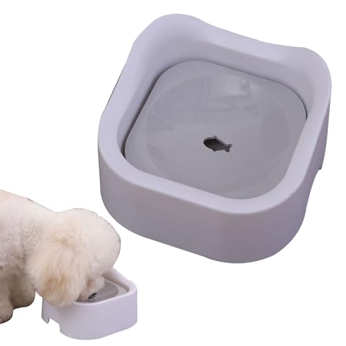 BSEID Auslaufsicherer Wassernapf für Hunde | schwimmender, tropfsicherer Napf für Hunde – Wassernapf für Haustiere mit langsamem Futternapf, breiter Boden, um Verschütten zu vermeiden von BSEID