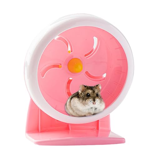 BSEID Laufräder für Kleintiere, Laufrad für kleine Hamster - Leises Mausrad mit Ständer | Multifunktionales Kleintier-Trainingszubehör, 7-Zoll-Laufscheibe mit Rutschfester Oberfläche für Chinchilla, von BSEID