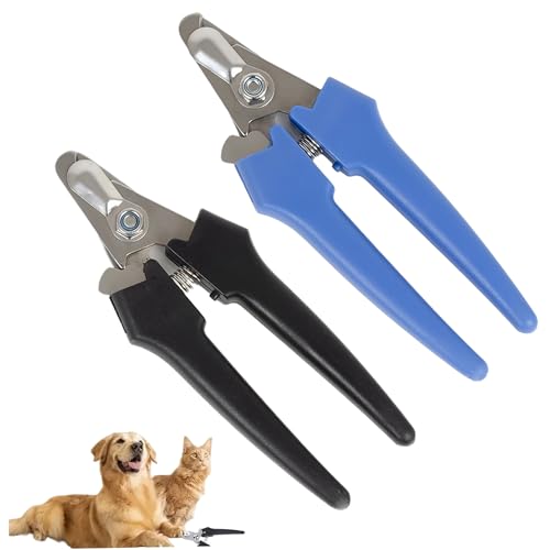 BSFDORPOT Haustiernagelschneider, 2pcs Edelstahl Katzennagel -Clipper, Katzenklauenschneider mit Nicht rutschlosen Griff von BSFDORPOT