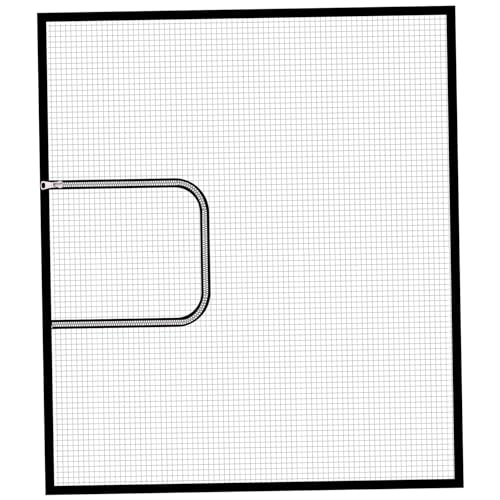 Cat Window Screen Guard 47x47 Zoll Selbstklebendes Aluminiumnetz mit Reißverschluss, waschbarer atmungsaktivem Haustierbildschirm für Fenster, Startseite, Balkon und Wohnmobil von BSFDORPOT
