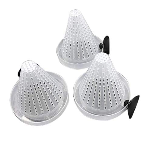 BSGP 3 x rote Wurmkegel-Futterstation für Aquarien, lebende gefrorene Salzlake, Garnelen, Fischfutter, Futterbecher für Fische von BSGP