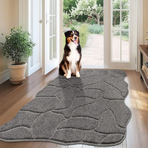 Große Hunde-Fußmatte für schlammige Pfoten, 32 x 47 cm, saugfähig, lang, rutschfest, waschbar, Schlammmatte für Hunde, Polyester-Mikrofaser, weiche Haustiermatte für Eingang, Schlammhundepfoten Große Hunde-Fußmatte für schlammige Pfoten, 32 x 47 cm, saugfähig, lang, rutschfest, waschbar, Schlammmatte für Hunde, Polyester-Mikrofaser, weiche Haustiermatte für Eingang, Schlammhundepfoten von BSICPRO