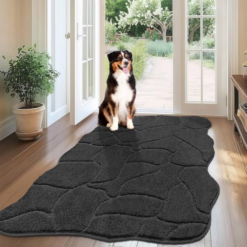Große Hunde-Fußmatte für schlammige Pfoten, 32 x 47 cm, saugfähig, lang, rutschfest, waschbar, Schlammmatte für Hunde, Polyester-Mikrofaser, weiche Haustiermatte für Eingang, Schlammhundepfoten Große Hunde-Fußmatte für schlammige Pfoten, 32 x 47 cm, saugfähig, lang, rutschfest, waschbar, Schlammmatte für Hunde, Polyester-Mikrofaser, weiche Haustiermatte für Eingang, Schlammhundepfoten von BSICPRO