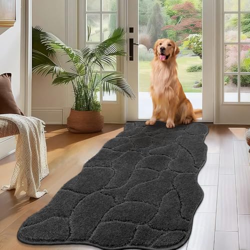 Große Hunde-Fußmatte für schlammige Pfoten, 61 x 150 cm, saugfähig, lange Fußmatte, rutschfest, waschbar, Schlammmatte für Hunde, Polyester-Mikrofaser, weiche Haustiermatte für Eingang Große Hunde-Fußmatte für schlammige Pfoten, 61 x 150 cm, saugfähig, lange Fußmatte, rutschfest, waschbar, Schlammmatte für Hunde, Polyester-Mikrofaser, weiche Haustiermatte für Eingang von BSICPRO