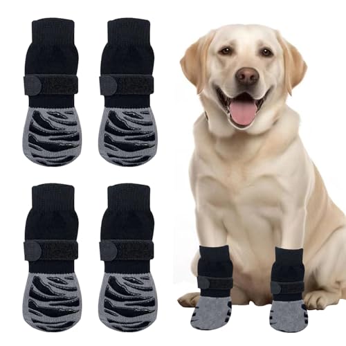 BSITSSS 2 Paar Hundeschuhe Pfotenschutz, Anti-Rutsch-Hundesocken, Hunde Schuhe mit Verstellbaren Riemen, Pfotenschutz Hund Verletzung, Shoe Dog für den Innen-und Außenbereich BSITSSS 2 Paar Hundeschuhe Pfotenschutz, Anti-Rutsch-Hundesocken, Hunde Schuhe mit Verstellbaren Riemen, Pfotenschutz Hund Verletzung, Shoe Dog für den Innen-und Außenbereich von BSITSSS
