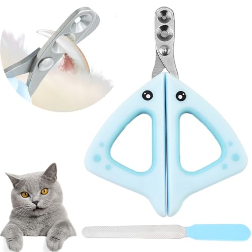 BSITSSS Krallenschere Katzen mit Schutz, Katzenkrallen Schneider mit 2mm&4mm Loch, Katzen Nagelschere Profi Katzen Krallenschneider Cat Nail Clipper für Kleine Hunde Welpen Katzen Mit Datei(Blau) BSITSSS Krallenschere Katzen mit Schutz, Katzenkrallen Schneider mit 2mm&4mm Loch, Katzen Nagelschere Profi Katzen Krallenschneider Cat Nail Clipper für Kleine Hunde Welpen Katzen Mit Datei(Blau) von BSITSSS