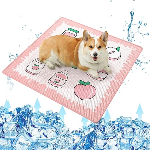 BSITSSS Kühlmatte Hund Kühl, Generisch Kühldecke Hund, Süß Haustier Kühlmatte Sich Abkühlen, Hundekühlmatte Atmungsaktive, Kühldecke Katze für Katen Hunde von BSITSSS