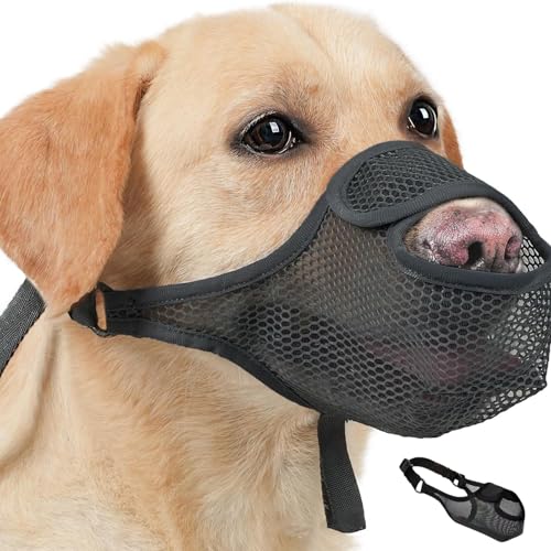 BSITSSS Maulkorb Mittlere Hunde, Maulkorb Hund Verstellbare, Maulkörbe für Hunde Moden Schwarz, Maulkorb für Große Hunde Atmungsaktiv, Weicher Netz Maulkorb Anti-Biss Anti-Kauen BSITSSS Maulkorb Mittlere Hunde, Maulkorb Hund Verstellbare, Maulkörbe für Hunde Moden Schwarz, Maulkorb für Große Hunde Atmungsaktiv, Weicher Netz Maulkorb Anti-Biss Anti-Kauen von BSITSSS