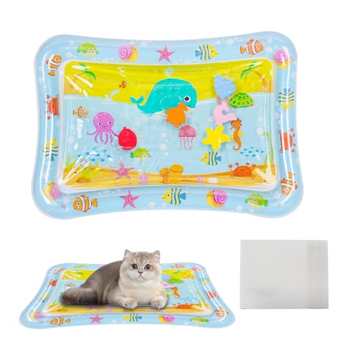 BSITSSS Wassermatte Katze + 10 Stück Pool Flicken, Wasserspielmatte Katze Verdickte, Wassermatte für Katzen Rund Feel Cool Komfort, Water Sensor Play Mat Cat Aufblasbare BSITSSS Wassermatte Katze + 10 Stück Pool Flicken, Wasserspielmatte Katze Verdickte, Wassermatte für Katzen Rund Feel Cool Komfort, Water Sensor Play Mat Cat Aufblasbare von BSITSSS