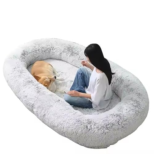 Menschliches Hundebett für Erwachsene, riesiges menschliches Hundebett, waschbar, großes Hundebett, herausnehmbare Schaumstoff-stützende Matte, wasserdichtes Futter für Menschen, passend für von BSKJMMP