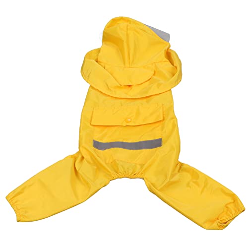 Dog Raincoat Weatherproof with Reflective Strips | Adjustable Hooded Poncho for Rainy Days/Night Walks/Outdoor Adventures | Breathable Stormproof Coat with Leash Hole & Pocket (L) von BSLSVGE