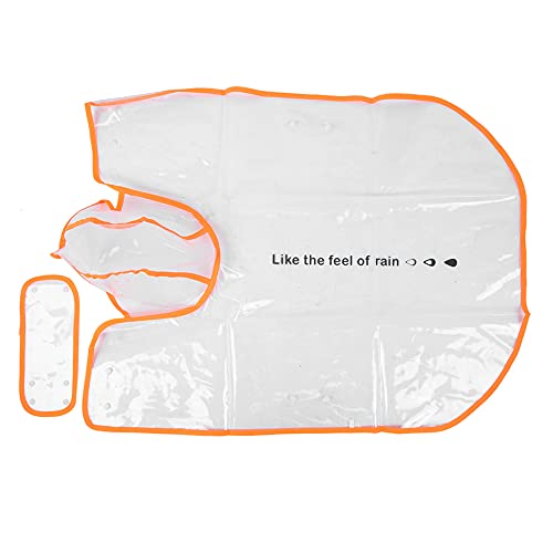 Hunde Regenmantelwetterschutz | PU transparente orange trimmkettige Regenjacke für Hunde & Katzen | Pet Rain Cape Mantel zum Gehen im Regen/im Freien | Mehrere Größen xs bis 6XL (XL) von BSLSVGE