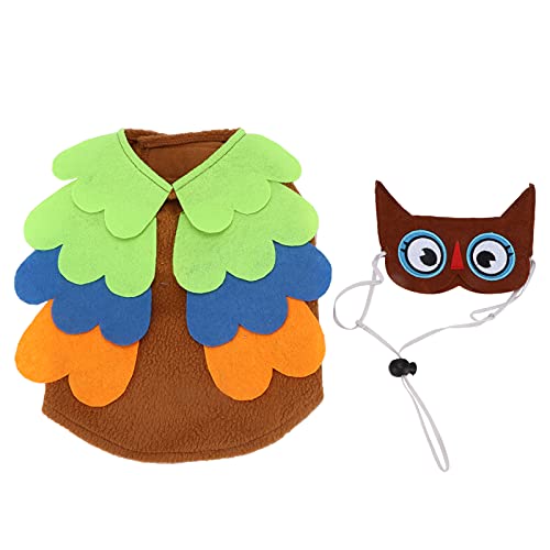 Owl Pet Costume for Dogs & Cats | Funny Holiday Christmas Dress Up | Soft Velvet Puppy Clothing for Parties/Festivals/Everyday Use | Machine Washable (XL) von BSLSVGE