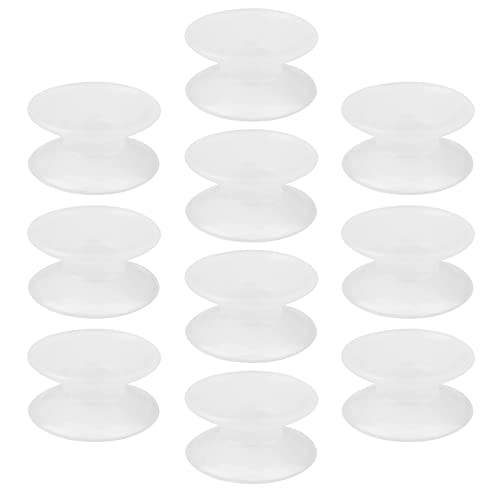 BSTCAR 10 Stück Transparente Doppelseitige Silikon-Saugnäpfe für Glas-Aquarien von BSTCAR