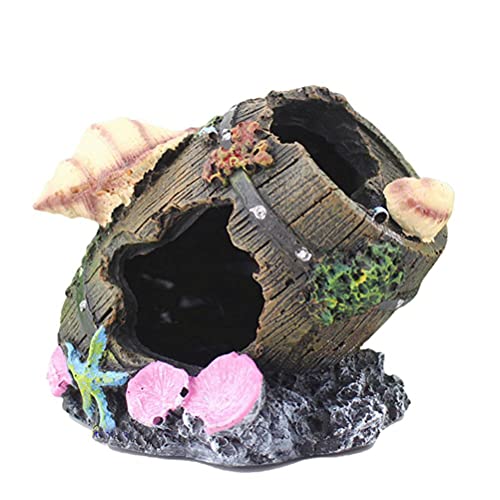 BSTCAR Aquarium Deko Höhle, Aquarium Zubehör Dekoration Harz Aquarium Ornaments Für Kleine Garnele Fisch Schildkröte von BSTCAR