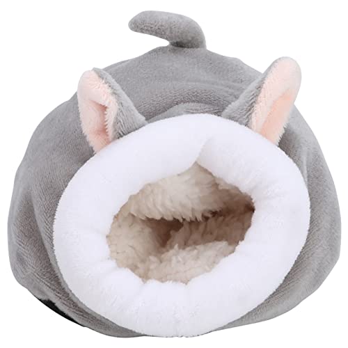 Mini-Haustier-Schlafnest, Mini-nettes Warmes Haustier-Hamster-Schlafnest aus Baumwolle für Kleine Tiere, Eichhörnchen, Mäuse, Spielzeughaus (graues Baby) von BSTCAR