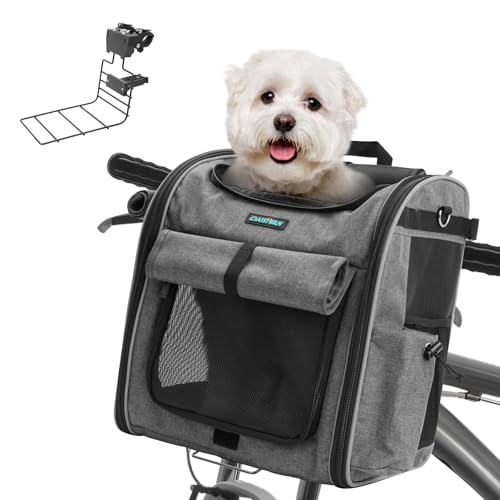 DAISTERN von BSWAY Hundekorb Fahrrad Vorne bis 10KG, Faltbarer Hundefahrradkorb 4 in 1 mit L-Halterung Φ55mm, Atmungsaktives Netzfenster, Reflexstreifen, Sitzkissen für kleine mittelgroße Hunde Katzen DAISTERN von BSWAY Hundekorb Fahrrad Vorne bis 10KG, Faltbarer Hundefahrradkorb 4 in 1 mit L-Halterung Φ55mm, Atmungsaktives Netzfenster, Reflexstreifen, Sitzkissen für kleine mittelgroße Hunde Katzen von BSWAY