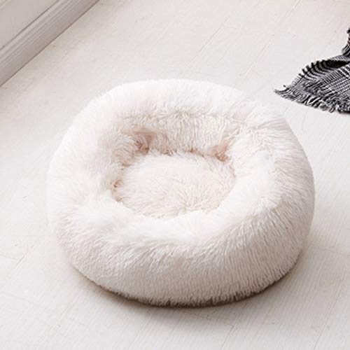 Katzenbett, rund, bequem, beruhigendes Hundebett für Katzen, beruhigendes Bett, Anti-Angst, Haus für Katze, Fleece, Marshmallow-Katzenbett, Kissen, cremeweiß, Außendurchmesser 50 cm, Russische Föderation Katzenbett, rund, bequem, beruhigendes Hundebett für Katzen, beruhigendes Bett, Anti-Angst, Haus für Katze, Fleece, Marshmallow-Katzenbett, Kissen, cremeweiß, Außendurchmesser 50 cm, Russische Föderation von BSZHCT