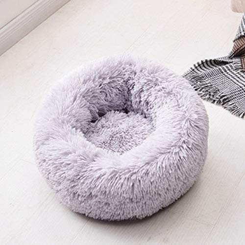 Katzenbett, rund, bequem, beruhigendes Hundebett für Katzen, beruhigendes Bett, Anti-Angst, Haus für Katzen, Fleece, Marshmallow, Katzenbett, Kissen, hellgrau, Außendurchmesser 50 cm, Russische Föderation Katzenbett, rund, bequem, beruhigendes Hundebett für Katzen, beruhigendes Bett, Anti-Angst, Haus für Katzen, Fleece, Marshmallow, Katzenbett, Kissen, hellgrau, Außendurchmesser 50 cm, Russische Föderation von BSZHCT