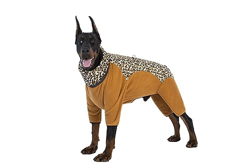 BT Bär Hund Winter Kleidung, Extra warme Hund Fleece Reißverschluss Pyjamas, Haustier Hund Cozy Onesie Jumpsuit PJS Kleidung für Welpen Kleine Hunde(XXS,Leopard) von BT Bear