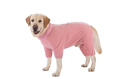BT Bär Hund Winter Kleidung, Extra warme Hund Fleece Reißverschluss Pyjamas, Haustier Hund Cozy Onesie Jumpsuit PJS Kleidung für Welpen Kleine Hunde(XXS,Rosa) von BT Bear
