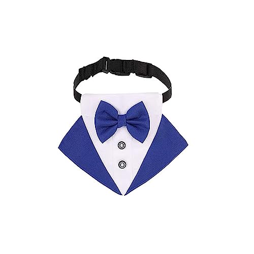 BT Bear Hunde-Smoking-Bandana, Halsband mit Fliege, verstellbar, mit Schleife, Halstuch für mittelgroße und große Hunde, Hochzeiten, Geburtstage, Partys, Blau, Größe L BT Bear Hunde-Smoking-Bandana, Halsband mit Fliege, verstellbar, mit Schleife, Halstuch für mittelgroße und große Hunde, Hochzeiten, Geburtstage, Partys, Blau, Größe L von BT Bear