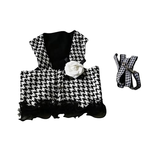 BT Bear Hundegeschirrkleid mit Leine, Welpenkleid für kleine und mittelgroße Hunde, Weste und Leine, Set für Welpen, Katzen, Spaziergänge im Freien, Schwarz, Größe L BT Bear Hundegeschirrkleid mit Leine, Welpenkleid für kleine und mittelgroße Hunde, Weste und Leine, Set für Welpen, Katzen, Spaziergänge im Freien, Schwarz, Größe L von BT Bear