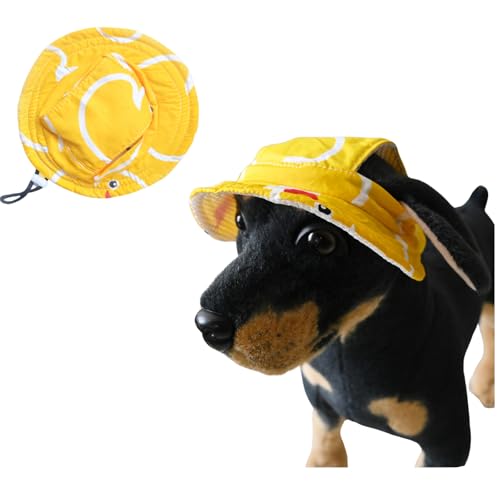 BT Bear Hundehut, Hundehut, atmungsaktiv, runde Kappe mit Ohrloch, für Outdoor, Reisen, Sonnenschutz, Sommerhut für Katzen, Welpen, kleine Hunde, Gelb, L BT Bear Hundehut, Hundehut, atmungsaktiv, runde Kappe mit Ohrloch, für Outdoor, Reisen, Sonnenschutz, Sommerhut für Katzen, Welpen, kleine Hunde, Gelb, L von BT Bear