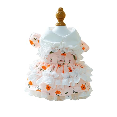 BT Bear Hundekleid, Schleife, Prinzessin, Tutu-Kleid für Mädchen, Hunde, niedlich, modisch, Haustierrock, Bekleidung für Katzen, kleine, mittelgroße Hunde, Haustiere (Ringelblume, XS) von BT Bear