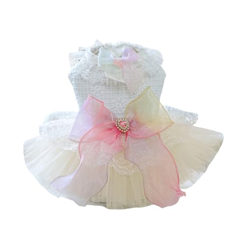 BT Bear Hundekleid – Welpen-Hochzeitsrock, Prinzessinnenrock, luxuriöser Schleifen-Tutu-Rock, Hochzeits-Party-Outfits für Katzen, kleine Hunde, Mädchen, Weiß, Größe S BT Bear Hundekleid – Welpen-Hochzeitsrock, Prinzessinnenrock, luxuriöser Schleifen-Tutu-Rock, Hochzeits-Party-Outfits für Katzen, kleine Hunde, Mädchen, Weiß, Größe S von BT Bear