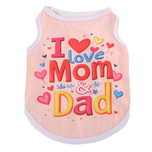 BT Bear Hundekleidung für kleine und mittelgroße Hunde, weiches Sommer-Hundeweste, Hemd mit Aufdruck, für Mädchen, Jungen, Kleidung für Hunde, Welpen, Katzen, Rosa, Love Mom&Dad_M BT Bear Hundekleidung für kleine und mittelgroße Hunde, weiches Sommer-Hundeweste, Hemd mit Aufdruck, für Mädchen, Jungen, Kleidung für Hunde, Welpen, Katzen, Rosa, Love Mom&Dad_M von BT Bear