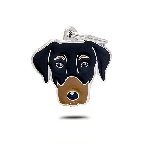 BT Bear Hundemarke, 2 Stück, kleine Emaille-Metallmarken, Hundehalsband-Halskette (Dobermann) von BT Bear