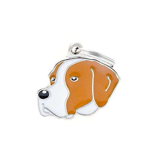 BT Bear Hundemarke, 2 Stück, kleine Emaille-Metallmarken, Hundehalsband-Halskette mit Anhänger (Zeiger) von BT Bear
