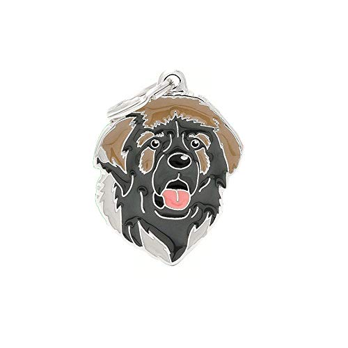 Hundemarke, 2 Stück, kleine Emaille-Metallmarken, Hundehalsband-Halskettenanhänger (Mastiff-Schwarz) von BT Bear