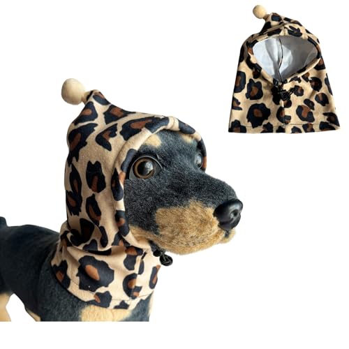 BT Bear Hundemütze, weich, warm, Fleece, beruhigende Hundeohren, winddicht, leise Ohren für kleine und mittelgroße Hunde, Leopardenmuster, Größe L BT Bear Hundemütze, weich, warm, Fleece, beruhigende Hundeohren, winddicht, leise Ohren für kleine und mittelgroße Hunde, Leopardenmuster, Größe L von BT Bear