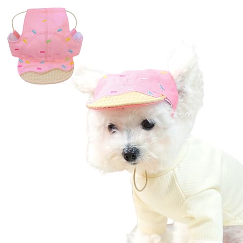 BT Bear Hundemütze mit Ohrlöchern, Baseballkappe für Haustiere, verstellbar, für Sommer, Reisen, Sport, für Welpen, kleine Hunde, Donut-Rosa, Größe S BT Bear Hundemütze mit Ohrlöchern, Baseballkappe für Haustiere, verstellbar, für Sommer, Reisen, Sport, für Welpen, kleine Hunde, Donut-Rosa, Größe S von BT Bear