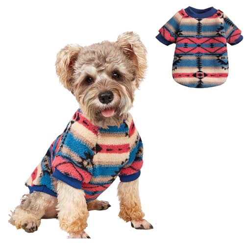 BT Bear Hundepullover, Plüsch-Pyjama für kaltes Wetter, ethnischer Stil, mit Kapuze, warmer Mantel für den Winter für Katzen, Welpen, kleine Hunde, Blau, Größe M BT Bear Hundepullover, Plüsch-Pyjama für kaltes Wetter, ethnischer Stil, mit Kapuze, warmer Mantel für den Winter für Katzen, Welpen, kleine Hunde, Blau, Größe M von BT Bear