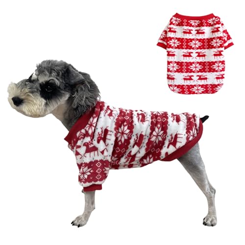 BT Bear Hundepullover, Plüsch-Pyjama für kaltes Wetter, ethnischer Stil, mit Kapuze, warmer Mantel für den Winter für Katzen, Welpen, kleine Hunde, Rot, Größe XS BT Bear Hundepullover, Plüsch-Pyjama für kaltes Wetter, ethnischer Stil, mit Kapuze, warmer Mantel für den Winter für Katzen, Welpen, kleine Hunde, Rot, Größe XS von BT Bear