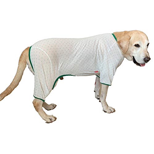 BT Bear Hundekleidung für große Hunde, schützt die Gelenke, Anti-Haare, vierbeiniger Haustier-Pyjama, Hunde-Jumpsuit Labrador Golden Retriever, Größe 6, Grün von BT Bear