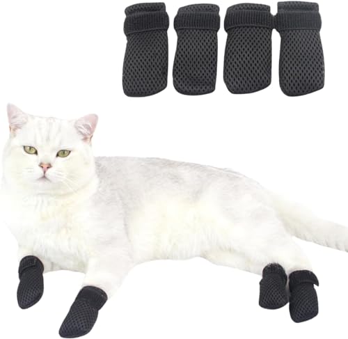 BT Bear Krallenpflege für Katzen, kratzfeste Schuhe, Haustierstiefel für Katzen, kleine Hunde, Fellpflege, Katzennagelhandschuhe, Katzenkrallenabdeckung zum Baden, Rasieren, Behandlung, Überprüfung, von BT Bear