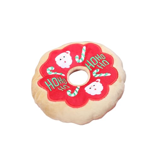 BT Bear Quietschendes Hundespielzeug, Weihnachts-Hundespielzeug, Kauspielzeug, weiches Plüsch, gefülltes Hundespielzeug für Katzen, Welpen, kleine Hunde, mittelgroße Hunde, Weihnachtsmann von BT Bear