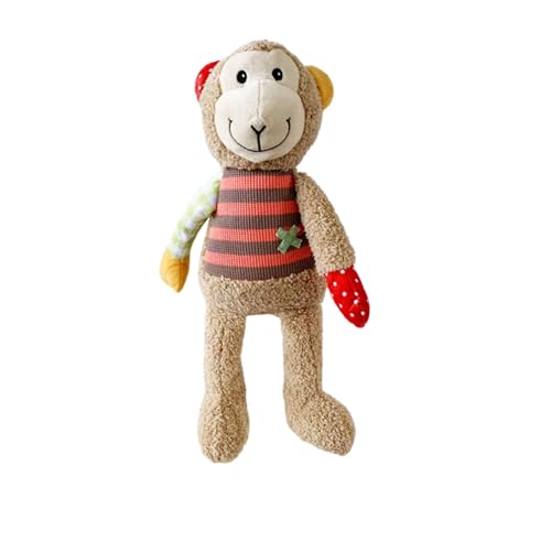 BT Bear Quietschendes Plüsch-Hundespielzeug, Kauspielzeug, niedliches Training, quietschendes Spielzeug für Katzen, Welpen, kleine Hunde, mittelgroße und große Hunde, Affe von BT Bear