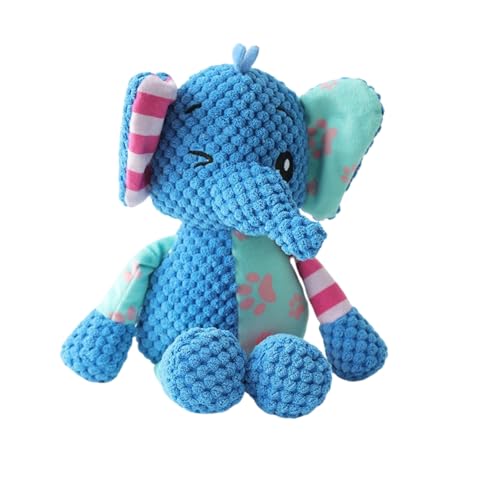 BT Bear Quietschendes Plüsch-Hundespielzeug, Kauspielzeug, niedliches Training, quietschendes Spielzeug für Katzen, Welpen, kleine Hunde, mittelgroße und große Hunde, blauer Elefant BT Bear Quietschendes Plüsch-Hundespielzeug, Kauspielzeug, niedliches Training, quietschendes Spielzeug für Katzen, Welpen, kleine Hunde, mittelgroße und große Hunde, blauer Elefant von BT Bear