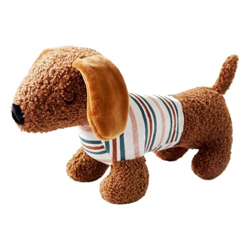 BT Bear Quietschendes Plüsch-Hundespielzeug, Kauspielzeug, niedliches Training, quietschendes Spielzeug für Katzen, Welpen, kleine Hunde, mittelgroße und große Hunde, brauner Dackel BT Bear Quietschendes Plüsch-Hundespielzeug, Kauspielzeug, niedliches Training, quietschendes Spielzeug für Katzen, Welpen, kleine Hunde, mittelgroße und große Hunde, brauner Dackel von BT Bear