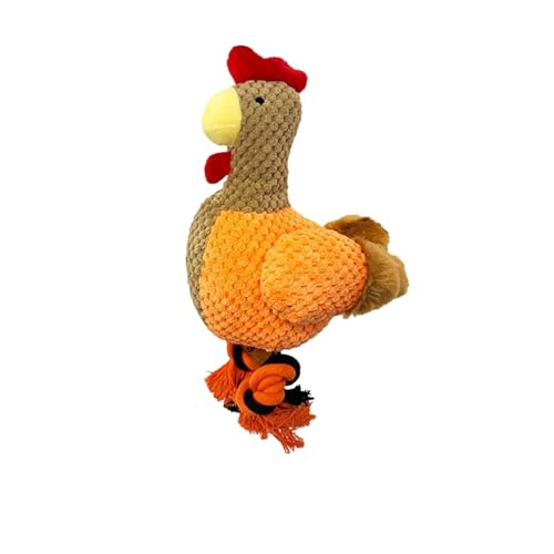 BT Bear Quietschendes Plüsch-Hundespielzeug, Kauspielzeug, niedliches Training, quietschendes Spielzeug für Katzen, Welpen, kleine Hunde, mittelgroße und große Hunde, orangefarbenes Huhn BT Bear Quietschendes Plüsch-Hundespielzeug, Kauspielzeug, niedliches Training, quietschendes Spielzeug für Katzen, Welpen, kleine Hunde, mittelgroße und große Hunde, orangefarbenes Huhn von BT Bear