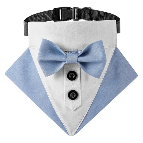 BT Bear Smokinghalsband für Hunde, formelle Hunde, Hochzeit, Bandana, Halsband, Geburtstagskostüm für mittelgroße und große Hunde, Outfit, Party, Festival, Blau, Größe L BT Bear Smokinghalsband für Hunde, formelle Hunde, Hochzeit, Bandana, Halsband, Geburtstagskostüm für mittelgroße und große Hunde, Outfit, Party, Festival, Blau, Größe L von BT Bear