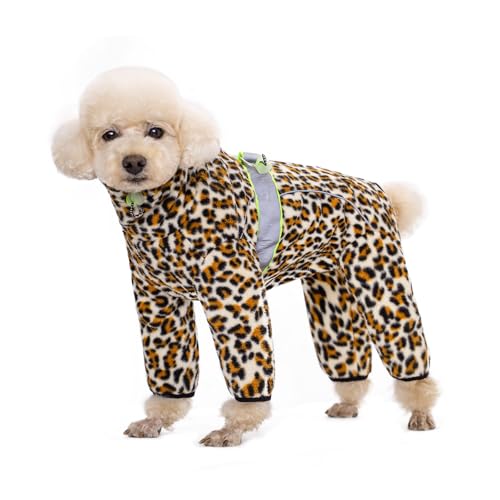 BT Bear Warme Hundemäntel, Jacken für Hunde, verstellbarer Fleece-Overall mit D-Ring, Wintermantel für kleine und mittelgroße Hunde, Leopardenmuster, Größe XXL BT Bear Warme Hundemäntel, Jacken für Hunde, verstellbarer Fleece-Overall mit D-Ring, Wintermantel für kleine und mittelgroße Hunde, Leopardenmuster, Größe XXL von BT Bear