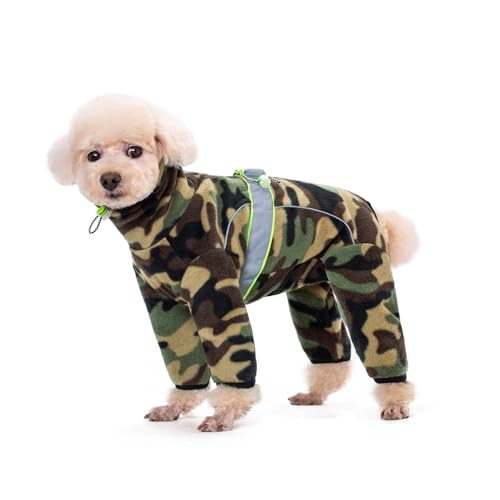 BT Bear Warme Mäntel für kleine Hunde, verstellbarer Fleece-Overall mit D-Ring, Wintermantel für kleine und mittelgroße Hunde, Camouflage, Größe XL BT Bear Warme Mäntel für kleine Hunde, verstellbarer Fleece-Overall mit D-Ring, Wintermantel für kleine und mittelgroße Hunde, Camouflage, Größe XL von BT Bear