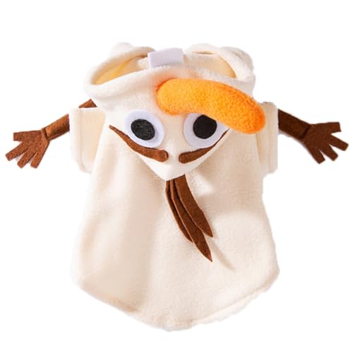 BT Bear Weihnachtskostüm für Hunde, lustiger Schneemann-Anzug, Kleidung, Haustier-Outfit für Katzen, Welpen, kleine Hunde, Größe S von BT Bear